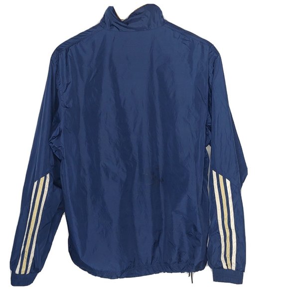 Notre Dame University Adidas Mens M Windbreaker Jacket Full Zip Mesh Lined Navy - Picture 2 of 9